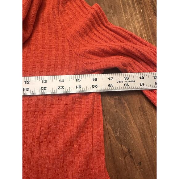 Maeve By Anthropologie Cowl Neck Peplum Sweater Top Size XS Coral Pullover Shirt - Picture 7 of 13